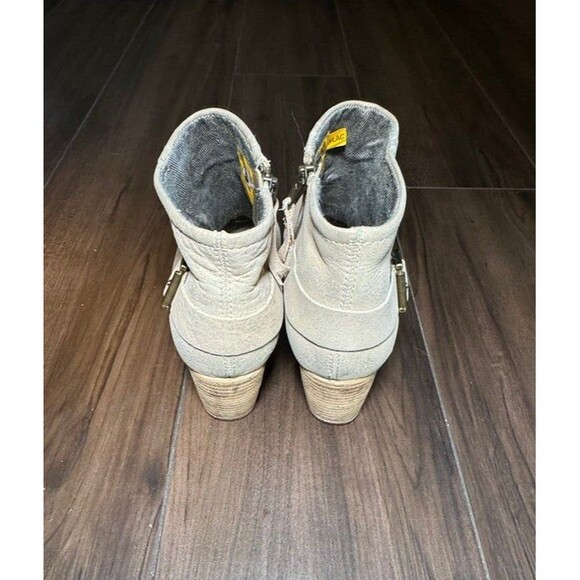 CAT Caterpillar Ankle Boots Beige Low Heel Block Heel Work Shoe Women's Size 8 - Picture 6 of 7